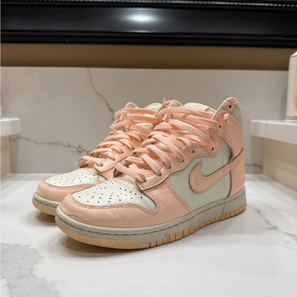Nike Women's Pink and Cream Sneakers